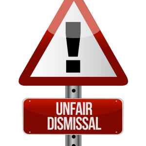 Road traffic sign with an unfair dismissal cost