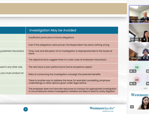 Webinar: Workplace Investigations: The Good, The Bad & The Ugly