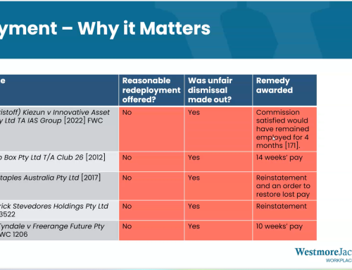 Webinar: Redeployment and other Cautionary Tales in Employment Law